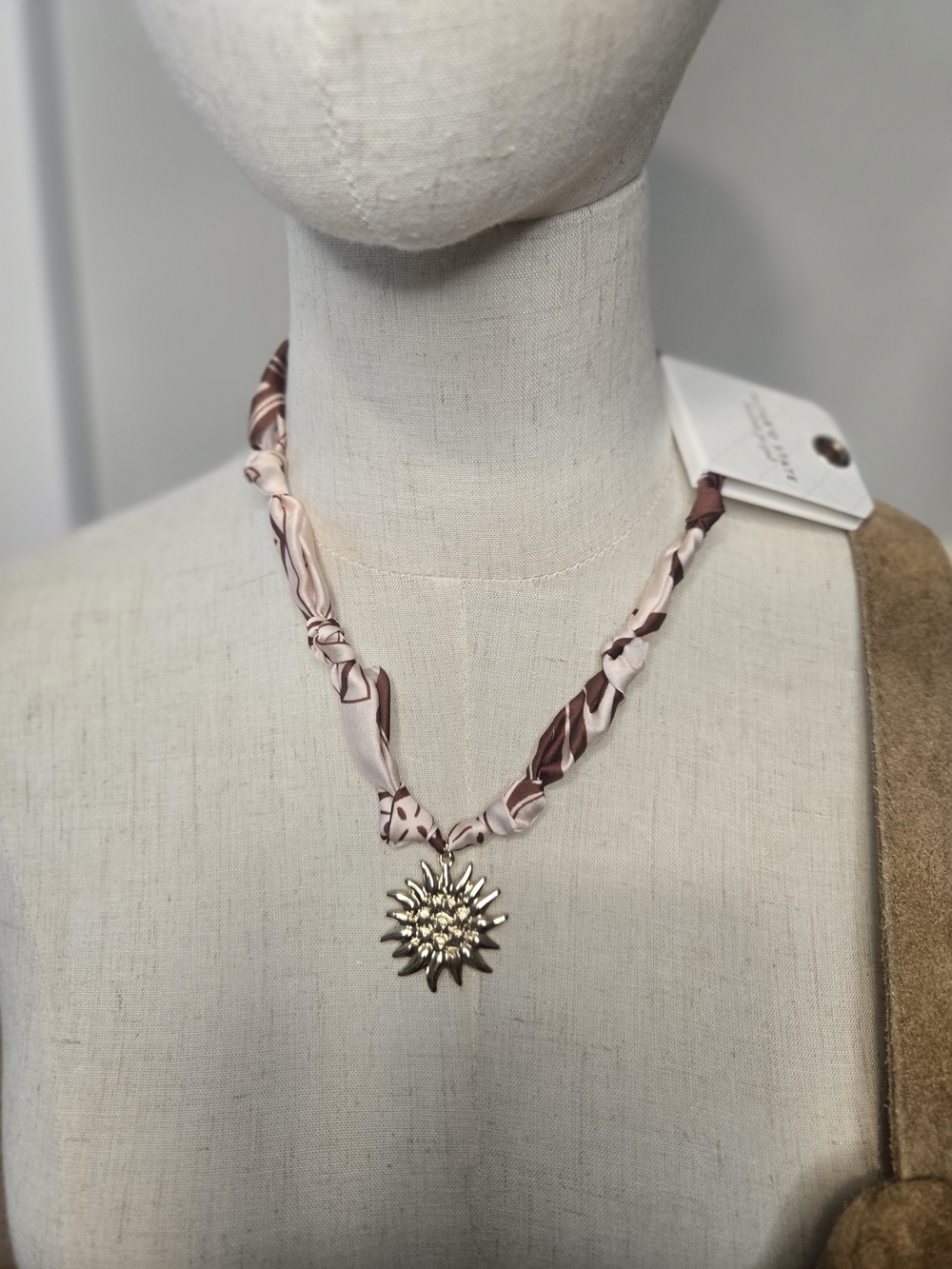 Altar'd State  Necklace with Gold Sunburst Pendant